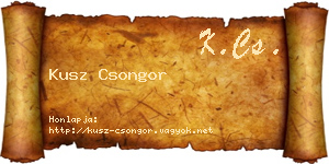 Kusz Csongor névjegykártya