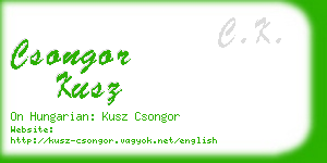 csongor kusz business card